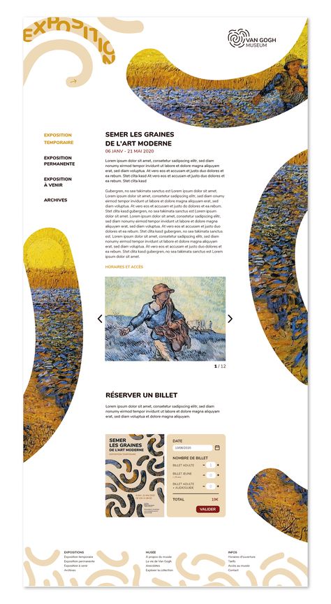 Van Gogh Infographic, Van Gogh Graphic Design, Van Gogh Magazine, Museum Infographic, Museum Flyer, Van Gogh Book, Museum Magazine, Art Magazine Cover, Van Gogh Design