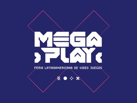 Megaplay - Latin American videogame fair - brand design by Luciano Costilla on Dribbble Gamer Branding, Toy Branding, Gaming Branding, Game Branding, Hs Logo, Gaming Logo Design, Game Expo, Gs Logo, Video Game Logos