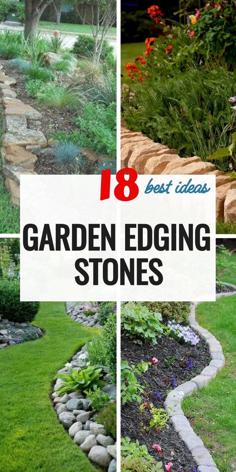 Explore the latest trends in garden edging stones for 2024. Our curated list of 18 ideas blends traditional borders edging with modern landscape designs. Learn how to incorporate stacked stones for a dynamic border ideas landscape and how to create a captivating rock border flower bed. With ideas perfect for every style of garden, including cobble and bed edging, elevate your outdoor space and flower beds with these expert tips. Rock Border Flower Bed, Garden Edging Stones, Rock Flower Beds, Stone Flower Beds, Edging Stones, Flower Bed Borders, Stone Edging, Rock Border, Flower Bed Edging