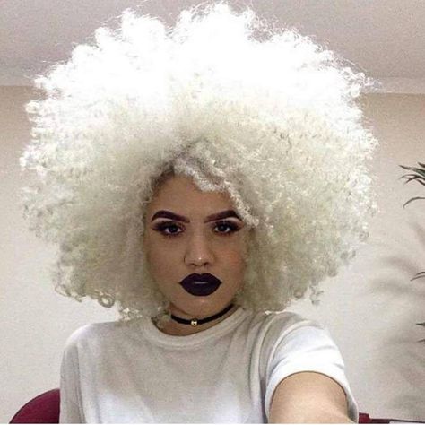 Adorable Naturals Afro Tattoo, White Afro, Blonde Afro, Afro Hair Care, Big Afro, Afro Style, Pelo Afro, Afro Wigs, Afro Hair