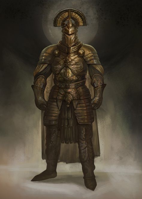 Pathfinder Rpg Characters, Golden Knight, Knight Drawing, Golden Warriors, Medieval Knights, Pathfinder Rpg, Fantasy Sci Fi, Paintings And Drawings, Image Painting