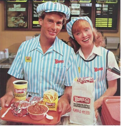 Wendy's Restaurant, American Diner, Vintage Restaurant, Food Ads, Retro Ads, Retro Recipes, Fast Food Restaurant, Good Ole, Vintage Recipes