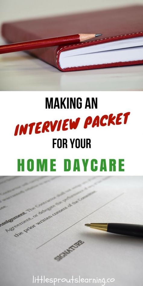 There is so much paperwork required for childcare. Making an interview packet helps you have everything at the ready for when your potential family comes to visit. Daycare Enrollment Forms, Daycare Printables Forms, Daycare Organization, Preschool Assessment, Home Childcare, Home Day Care, Starting A Daycare, Summer Kid, Daycare Forms