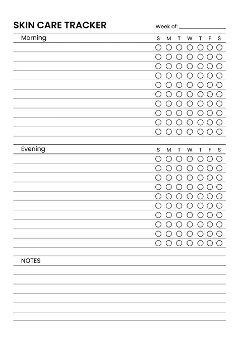 Skincare tracker – B&W Skin Care Tracker, Skincare Tracker, Skincare Template, Skincare Goals, Invoice Design Template, Goodnotes Template, Vision Board Images, Invoice Design, Bullet Journal Mood Tracker Ideas