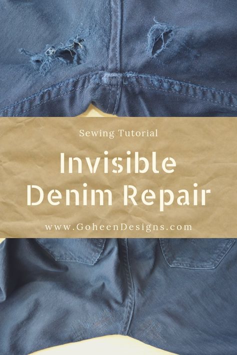 Sew Jeans Hole, Jean Holes Repair, Sew Hole In Jeans, Darning A Hole In Jeans, Repair Denim Holes, Repairing Jeans With Holes, Fix Tears In Jeans, How To Sew Up A Hole In Jeans, How To Sew A Rip In Jeans