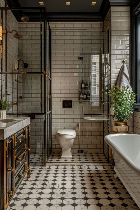 Embrace Timeless Elegance with Traditional Bathrooms 🛁✨ Design a classic and sophisticated bathroom with traditional decor. Use vintage fixtures, elegant tiles, and timeless accents for a luxurious space. 🌿🕰️ #TraditionalBathroom #HomeDecor #ClassicDesign #BathroomInspo 1910 Bathroom Design, 1910 Bathroom, Bathroom Lighting Ideas, Bathrooms Design, Vintage Tiles, Traditional Bathroom Designs, New House Bathroom, Traditional Bathrooms, Sophisticated Bathroom