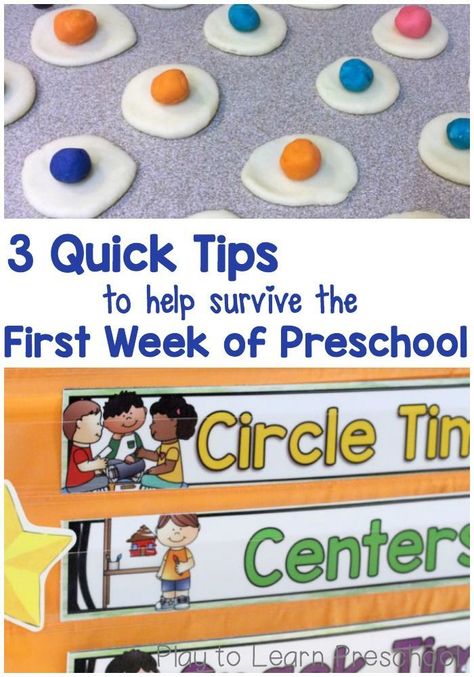 A veteran preschool teacher gives her "Top 3" Quick Back to School tips for getting the new year off to a great start! Includes a free game. Preschool First Week, Preschool Teacher Tips, Preschool Organization, Preschool First Day, Back To School Tips, Prek Teacher, Preschool Schedule, Preschool Rooms, Welcome To School