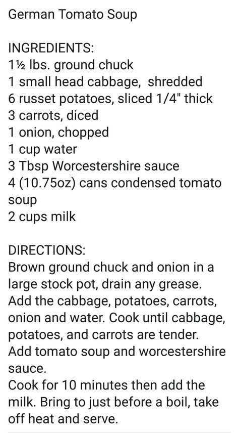 Homemade Condensed Tomato Soup, German Tomato Soup Recipe, German Tomato Soup, German Soups, Chicken And Dumplin Recipe, Canning Soup Recipes, Condensed Tomato Soup, Comfort Soup Recipes, Chowder Soup