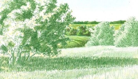 How to Draw Distance with Colored Pencil - Carrie L. Lewis, Artist Colour Pencil Art Landscapes, Pencil Landscape, Colored Pencil Drawing Tutorial, Monochrome Painting, Color Pencil Illustration, Colored Pencil Tutorial, Pencil Drawing Tutorials, Colored Pencil Techniques, Celebrity Drawings