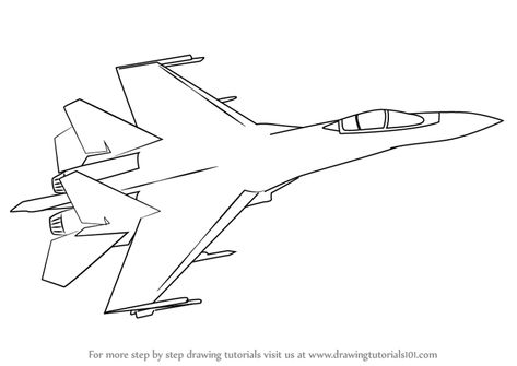 Learn How to Draw Sukhoi SU-35 (Fighter Jets) Step by Step : Drawing Tutorials Military Drawings Sketches Easy, Jet Drawing Simple, Jet Plane Drawing, Fighter Jet Drawing, Fighter Jet Tattoo, Planes Drawing, Jet Drawing, Aircraft Drawing, Airplane Ideas