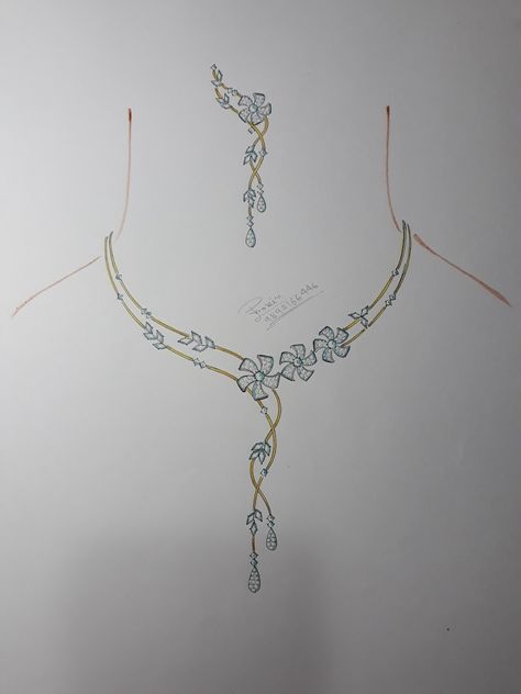 Necklaces Sketch, Necklace Designs Drawing, Jewelry Design Drawing Necklaces, Necklace Illustration Drawing, Necklace Drawing Sketch, Necklace Drawing Sketch Simple, Necklace Sketch, Necklace Drawing, Jewelry Necklace Simple