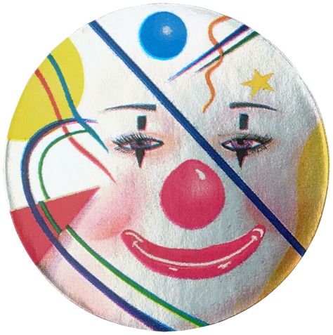 Clown Sticker, Sticker Images, Visual Library, Clowning Around, Lisa Frank, Weird And Wonderful, Sticker Collection, Vintage Buttons, Transparent Stickers