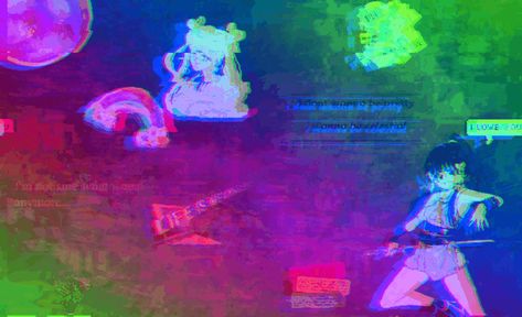 Eyestrain Art Banner, Rainbow Banner Gif, Scene Stimboard, Glitch Core Gif, Webcore Gifs, Scenecore Gif, Rainbow Anime, Webcore Aesthetic, Scene Gif