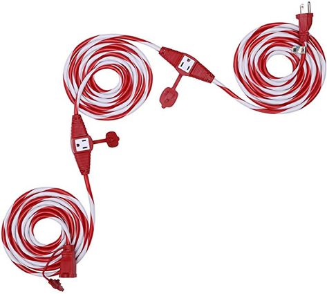 Dewenwils 25 FT Candy Cane Outdoor Extension Cord with Multiple Spaced Outlets Plugs, 16/3 SJTW Power Cord for Christmas Tree Lights and Holiday Decorations, UL Listed - - Amazon.com Outdoor Christmas Light Displays, Holiday Yard Decorations, Outdoor Extension, Outdoor Extension Cord, Extension Cords, Christmas Light Displays, Outdoor Landscape Lighting, Outdoor Christmas Lights, Patio Lighting