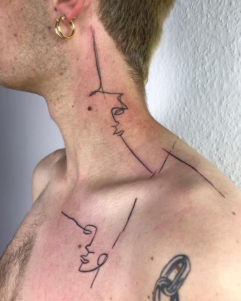 queer collective on Instagram: “freehand project by @yeda_zweifel  . . #handpoke #sticknpoke #oneline #fantasyberlin” Queer Tattoos, Queer Love, Stick N Poke, Hand Poke, Tatting, Tattoos, On Instagram, Quick Saves, Instagram