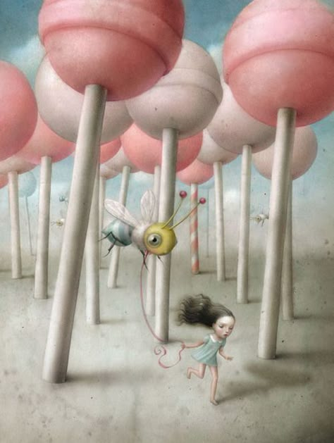 Nicoletta Ceccoli.. Strangely disturbing but alluring Colorful fantasy surreal fine art. #fantasyart #womaninart  #surrealart #surreal 동화 삽화, Mark Ryden, Soyut Sanat Tabloları, Lowbrow Art, Wow Art, Pop Surrealism, Pics Art, Surreal Art, Whimsical Art