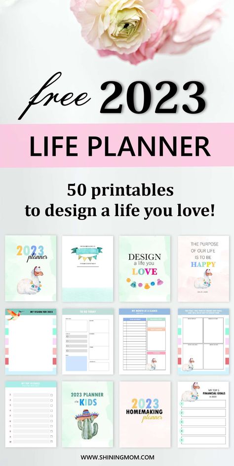 Planner 2023 PDF: 50 Printables To Design a Life You Love! Mom Planner Printables Free, Project Planner Template, Daily Planner Printables Free, To Do Planner, Budget Planner Template, Planner Tips, Planner Organiser, Routine Planner, Planner Pdf