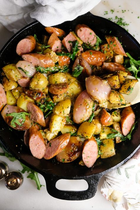 Mustard Kielbasa, Mustard Potatoes, Grilled Cabbage Steaks, Kielbasa And Potatoes, Grilled Cabbage, Cabbage Steaks, Kielbasa Recipes, Mustard Vinaigrette, Vinegar Dressing