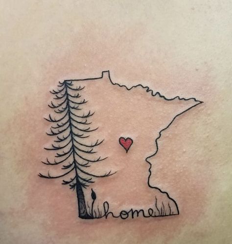 Tree Tattoo Simple, Minnesota Tattoo, Tattoos For Women Small Meaningful, Small Pine Trees, Tattoo Tree, Pine Tree Tattoo, Tattoos For Women Half Sleeve, Tree Tattoo Designs, Tattoo Simple