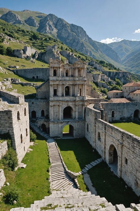 Step Back in Time: Explore These Historical Landmarks in Albania! Albania City, Image Prompts, Dream Holidays, Albania Travel, Stone City, Historical Landmarks, Round The World, Dream Holiday, Ancient Ruins