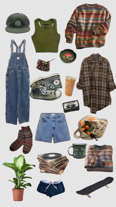 #myfirstshuffle #granola #granolagirlaesthetics #vintage #boho #style #aesthetic #nature Earthy Dresses Aesthetic, Bluegrass Aesthetic Outfit, Van Life Clothes, Granola Outfit Aesthetic, Outdoorsy Style Spring, Granola Grandma Aesthetic, Gronola Girl Aesthetic, Gronola Aesthetic, 90s Granola Fashion