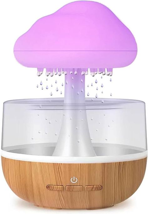 Cute Humidifier, Cloud Humidifier, Cloud Night Light, Aromatherapy Humidifier, Light Colored Wood, Water Drip, Cloud Lights, Rain Cloud, Office Colors