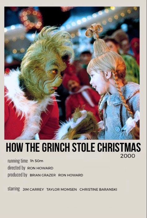 How The Grinch Stole Christmas Movie Poster, The Grinch Polaroid Poster, The Christmas Chronicles Movie Poster, Christmas Movie Posters Aesthetic, The Grinch Movie Poster, Grinch Poster, Christmas Movie Poster, Christmas Movie Characters, Grinch Movie