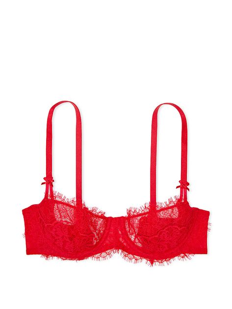 Buy Wicked Unlined Lace Balconette Bra - Order Bras online 5000005210 - Victoria's Secret Lace Balconette, Red Lace Bra, Red Bra, Balcony Bra, Cute Bras, Lipstick Red, Cute Lingerie, Unlined Bra, Romantic Lace