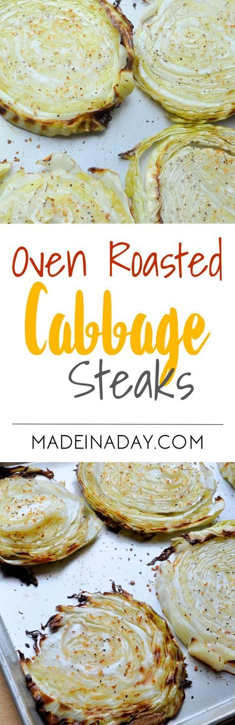 Roast Cabbage slices in the oven until they are tender. Great Low-carb side dish. Super easy recipe for Oven Roasted Cabbage steaks. Oven Roasted Cabbage, Steaks In The Oven, Roast Cabbage, Cabbage Steaks Recipe, Cabbage Side Dish, Roasted Cabbage Steaks, Cabbage Steaks, Roasted Cabbage, Low Carb Sides