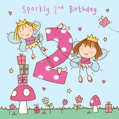 Happy Birthday Writing, Old Birthday Cards, Box Crafts, Sister Birthday Card, Happy 5th Birthday, Happy Birthday Girls, Girl Birthday Cards, Birthday Kids, Happy 2nd Birthday