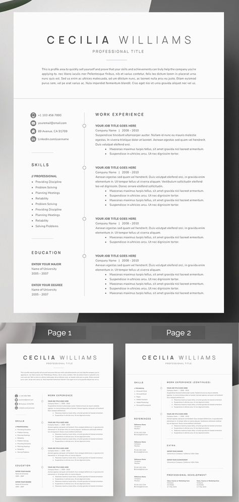 Creative Resume Ideas, Letter Graphic Design, Resume Template Creative, Resume Template Download, Unique Resume Template, Portfolio Pages, Minimal Resume Template, Cv Template Download, Cv Inspiration