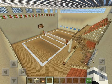 House With Volleyball Court, Minecraft Baseball Field, Minecraft Volleyball Court, Bloxburg Volleyball Court, Minecraft Tennis Court, Minecraft Soccer Field, Haikyuu Volleyball Court, Minecraft Basketball Court, Minecraft Park Idea