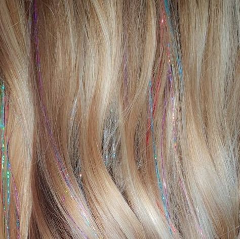 Ink N’ Dye on Instagram: "Iridescence 🧚‍♀️ Mix of silver and pastel multicoloured tinsel hair extensions ✨ #tinsel #hairgoals #hairextensions #tinselhair #tinselhairextensions #hair" Hair Tinsel Blonde, Tinsel Hair Extensions, Tinsel Hair, Bleach Blonde Hair, Hair Tinsel, Bleach Blonde, Hannah Montana, Pastel Hair, White Hair