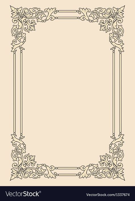 French Border Design, Photo Frame Drawing Ideas, Vintage Frame Drawing, Photo Frame Drawing, Vintage Frame Illustration, Ornamental Frame, Vintage Photo Frame, Ornamental Vector, Frame Drawing