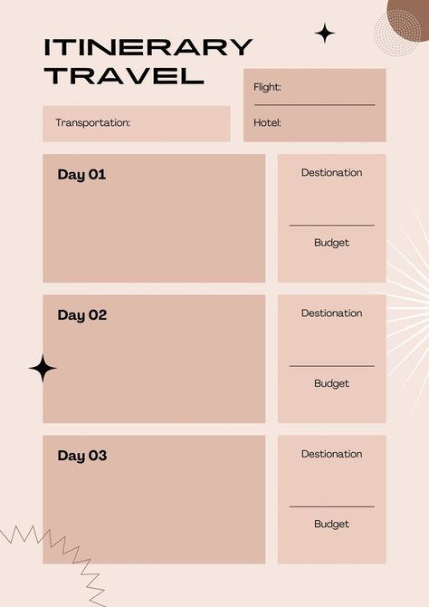 Itenary Travel Template, Itenerary Travel Template Cute, Travel Itenary Template, Travel Itinerary Planner, Organize Life, Itinerary Planner, Denim Bag Patterns, Beige Minimalist, Saving Strategies