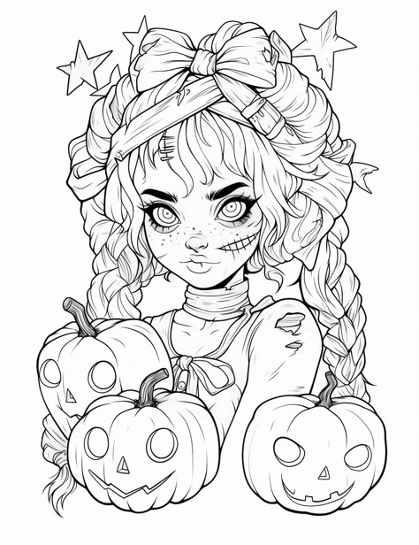 Cute Gothic Coloring Pages, Kawaii Colouring Pages Free Printable, Gothic Colouring Pages, Free Printable Coloring Pages Halloween, Spooky Christmas Coloring Pages, Easy And Bold Coloring Pages, Transparent Coloring Pages, Bleach Coloring Pages, Cute Halloween Coloring Pages For Adults