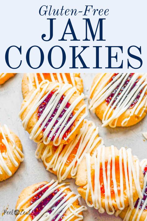 Gluten Free Raspberry Thumbprint Cookies, Gf Thumbprint Cookies Gluten Free, Gluten Free Thumbprint Cookies Recipe, Thumbprint Cookies Gluten Free, Apricot Thumbprint Cookies, Gluten Free Ricotta Cookies, Gf Thumbprint Cookies, Gluten Free Butter Cookies, Gluten Free Cookie Recipe