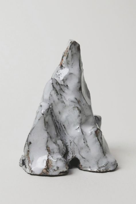 White Ceramic Mountain Sculpture | Cave Sculpture | White Ceramic Glaze | Black Clay | Wabi Sabi Interior Decor | Meditation Room Decor | Atelier Kanno | Abstract Paintings & Ceramic Art by Sonja Kanno Ceramic Mountain Sculpture, Clay Mountains Sculpture, Black Clay Sculpture, Cave Sculpture, Mountain Ceramics, Abstract Clay Sculpture, Landscape Ceramics, Clay Mountain, Mountain Sculpture