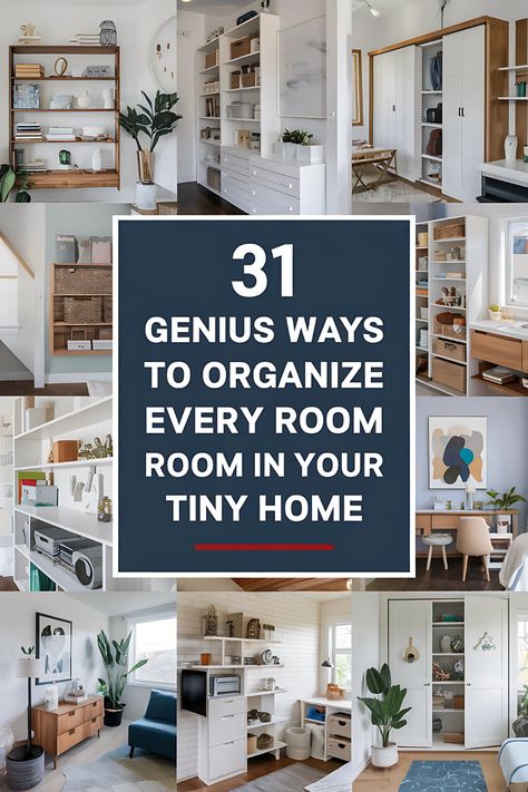 Discover 31 amazing ways to organize every room in your tiny home! 
Transform your living space with these smart storage solutions and clever tips that maximize every inch. From creative kitchen storage ideas to stylish bedroom organization, you'll find practical solutions that make tiny living easier. 
Say goodbye to clutter and hello to a functional, beautiful home! Perfect for maximizing space in small apartments, tiny houses, and minimalist living. 
Get inspired to create your dream organized home!

#TinyHomeOrganization #HomeOrganizationTips #SmallSpaceLiving #DeclutterYourHome #GeniusOrganizationIdeas Seasonal Storage Ideas, Creative Kitchen Storage, Creative Closets, Space Saving Hacks, Creative Storage Solutions, Kitchen Storage Ideas, Creative Kitchen, Decluttering Tips, Bedroom Organization