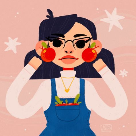 Jessie Carper ☀️🌿 on Instagram: “Ending off this year with a lovely illustrator @apple.cheeks 🍎 🍎 #applecheeks #instaart #artwork #creative #inspiration #illustration…” Apple Cheeks, Lightroom Classic, Inspiration Illustration, Artwork Creative, Pet Advice, The Colors Of The Rainbow, Colors Of The Rainbow, Digital Art Illustration, Premiere Pro