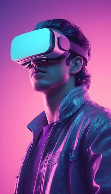 Vr Aesthetic, Aesthetic Illustration, Cover Album, Neon Lights, Art References, Vintage Aesthetic, Neon Lighting, Virtual Reality, A Man