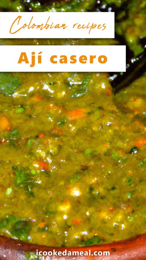 Aji Casero - Colombian Homemade Salsa! 🌶️🔥 Explore the recipe for this spicy, homemade Aji sauce from Colombia. The perfect accompaniment to any dish! Authentic Colombian Recipes, Colombian Aji Recipe, Aji Recipe, Colombian Salsa, Aji Sauce, Colombian Dishes, Colombian Recipes, Colombian Cuisine, Peruvian Cuisine