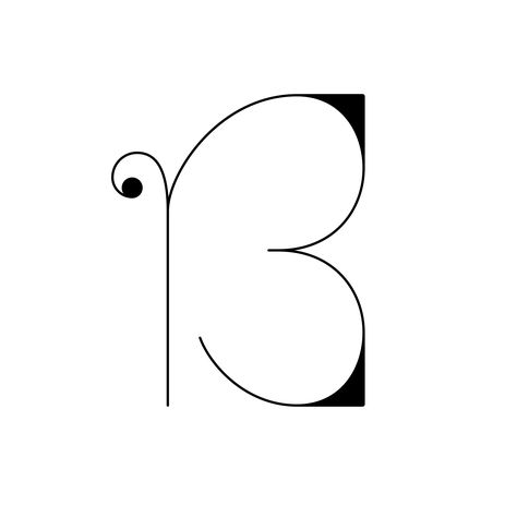 Letter B Tattoo, Cute Tattoos With Meaning, Logo Reference, Circle Tattoos, Logo Sketches, Butterfly Logo, B Tattoo, Butterfly Graphic, Butterfly Effect