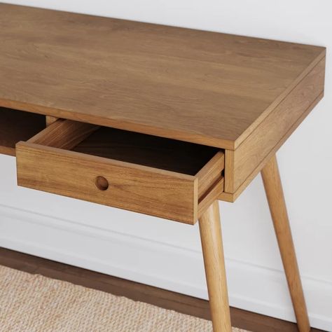 Small Home Office Desk, James Parker, Small Writing Desk, Modern Home Office Desk, Nathan James, Storage Cubby, Writing Desk Modern, Wood Computer Desk, Writing Desk With Drawers