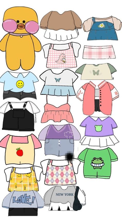 Mothers Day 2023, Buku Diy, Paper Doll Printable, Paper Doll Clothes, Duck Crafts, Paper Doll Printable Templates, Hello Kitty Printables, Paper Clothes, Paper Duck