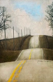 Jamie Heiden, Road Painting, Bright Blue Sky, Arte Indie, Blue Sky Clouds, Landscape Art Painting, Limited Edition Art Print, Ethereal Art, Alam Yang Indah