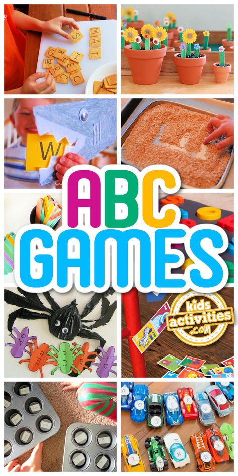 50 Fun Alphabet Sounds and ABC Letter Games • Kids Activities Blog Letter Name And Sound Activities, Abc Games For Kindergarten, Letter Games For Preschool, Alphabet Games For Preschool, Alphabet Games For Kindergarten, Letter Games For Kids, Alphabet Learning Games, Letter Identification Games, Letter Learning Games