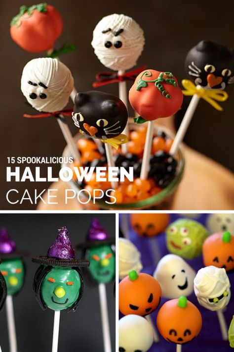 15 Spookalicious #Halloween Cake Pops #recipe #nomnomnom Halloween Cake Pops Ideas, Chocolate Halloween Treats, Cake Pops Ideas, Halloween Cakes Easy, Pumpkin Cake Pops, Cake Pop Recipe Easy, Cauldron Cake, Cake Pop Tutorial, Halloween Cake Pops