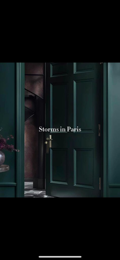 Tonester Paints Storms In Paris, Storms In Paris, Door Color Ideas, Office Exterior, House Themes, Porter Paint, Hail Storm, Door Color, Exterior Ideas