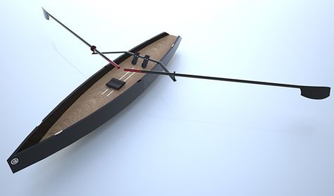 Noble like a yacht, light as a feather and aerodynamic like an arrow, the minimalist Neptune single scull rowing boat designed for beginners as well as Rowing Boat, Wooden Boat Building, Kayak Boats, Classic Yachts, Wood Boats, A Yacht, Light As A Feather, Canoe And Kayak, Pontoon Boat